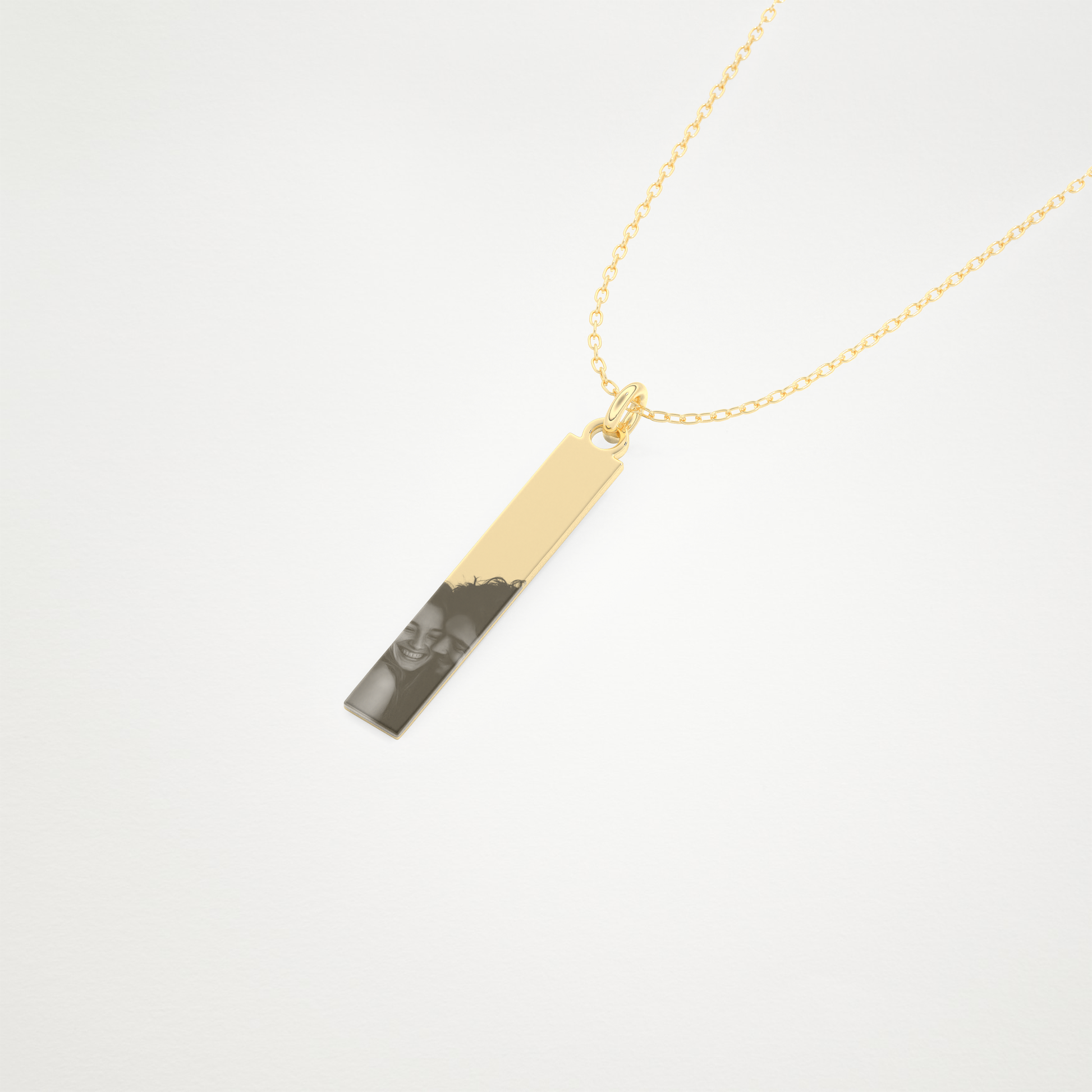 Custom Photo Printed Pendant Necklace – 14K/18K Gold & 925 Silver 10