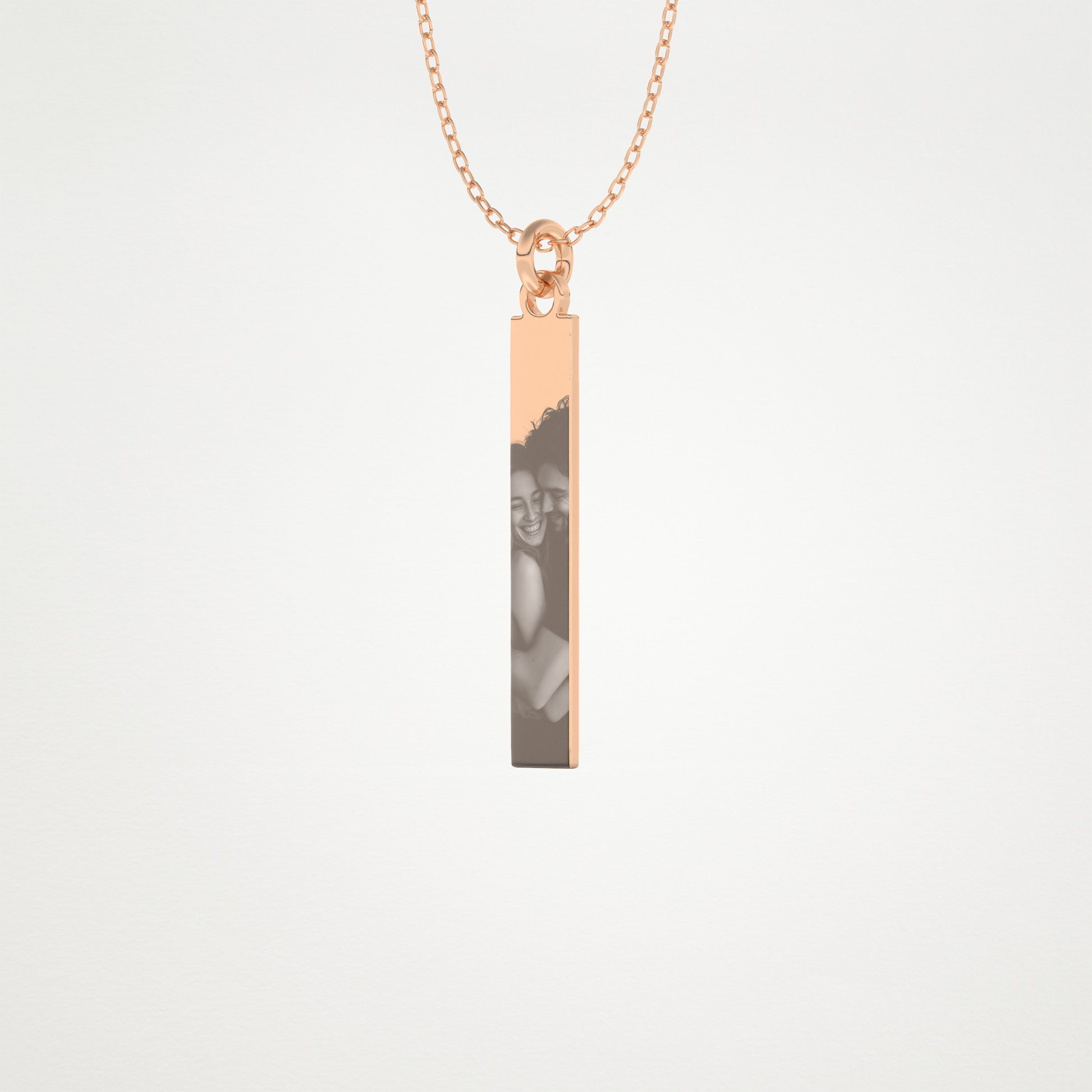 Custom Photo Printed Pendant Necklace – 14K/18K Gold & 925 Silver 12