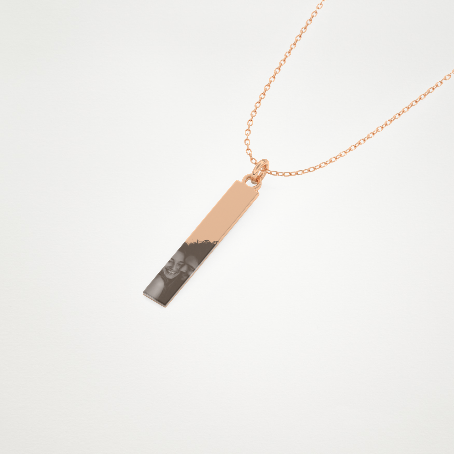 Custom Photo Printed Pendant Necklace – 14K/18K Gold & 925 Silver 15
