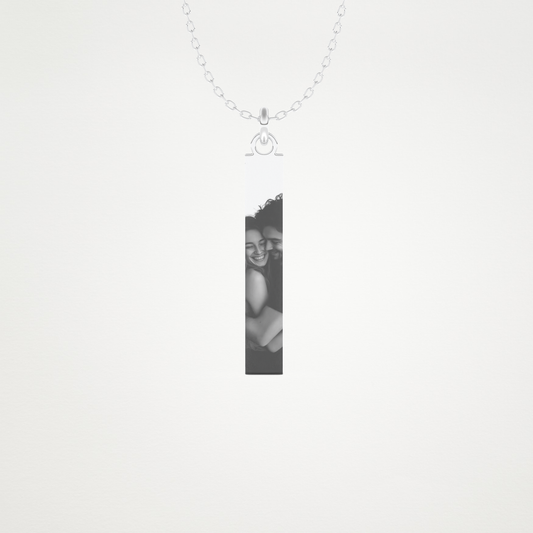 Custom Photo Printed Pendant Necklace – 14K/18K Gold & 925 Silver 1