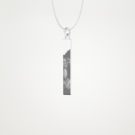 Custom Photo Printed Pendant Necklace – 14K/18K Gold & 925 Silver 2