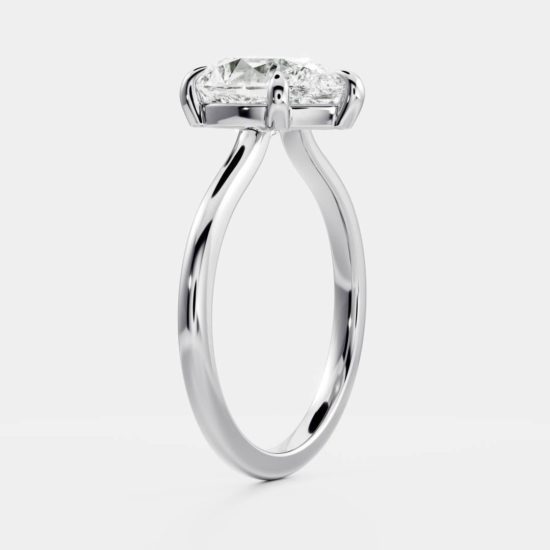 Stunning 1.5-2.5 CT Pear Moissanite Engagement Ring with Solitaire Design