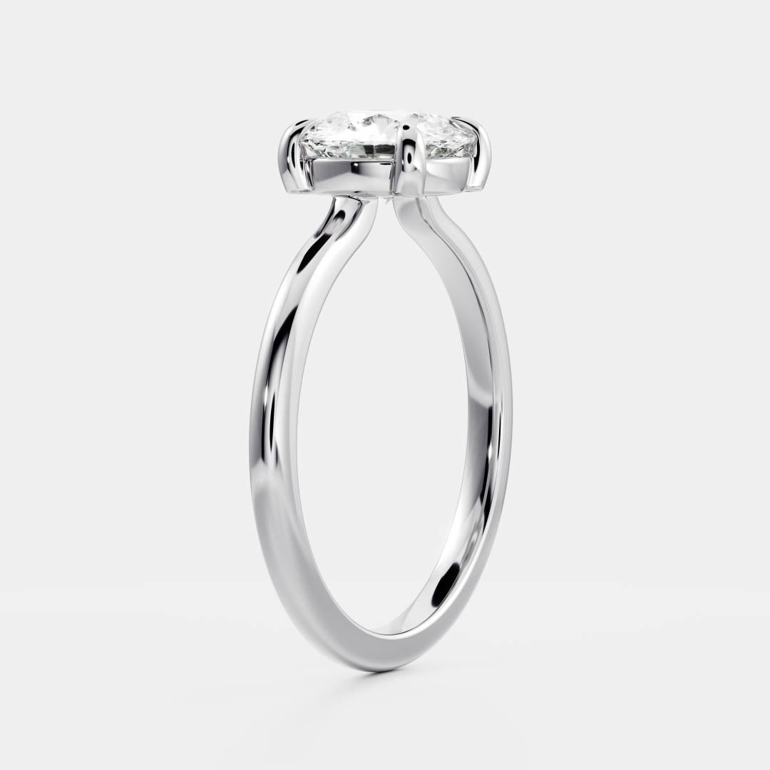 Stunning 1.0-2.0 CT Round Moissanite Engagement Ring with Solitaire Design