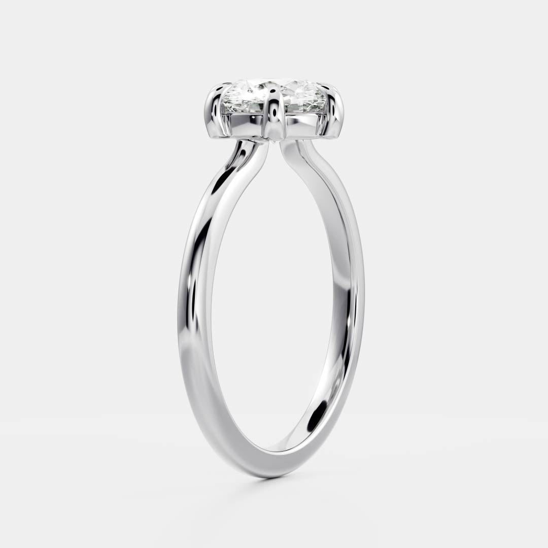 Stunning 1.0-2.0 CT Round Moissanite Engagement Ring with Solitaire Design
