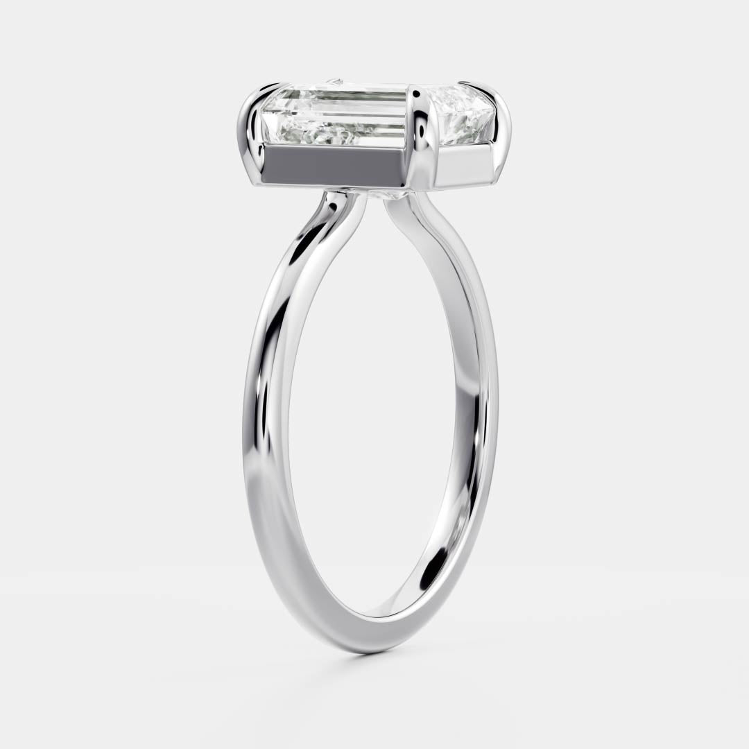 Stunning 1.5-2.5 CT Emerald Moissanite Engagement Ring with Solitaire Design