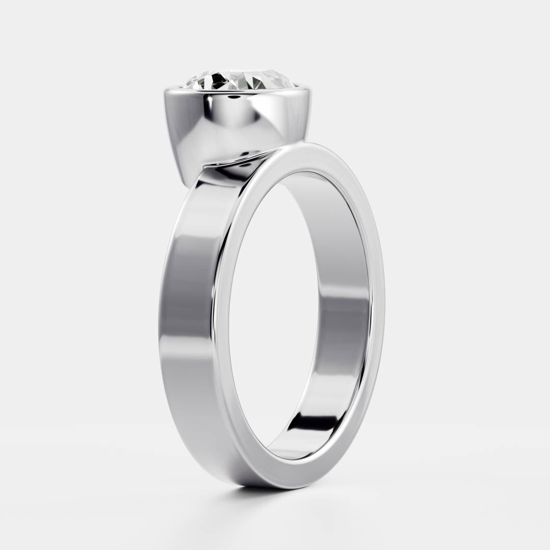Stunning 1.5-2.5CT Pear Moissanite Engagement Ring with Bezel Design