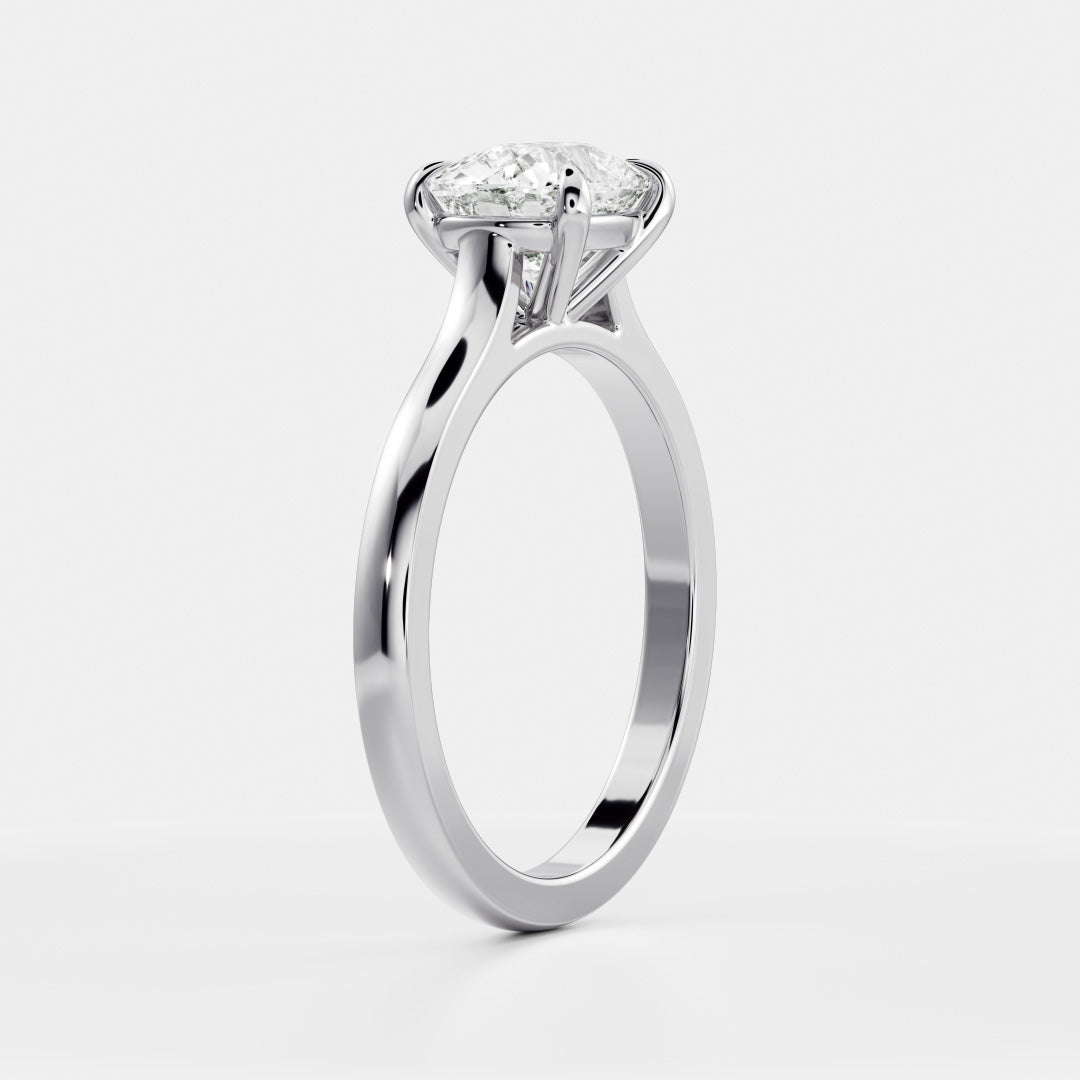 Marquise Cut Cluster Styled Lab Grown Diamond Engagement Ring