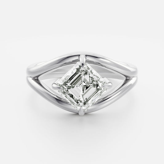 Marquise Cut Cluster Styled Lab Grown Diamond Engagement Ring