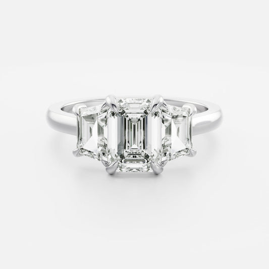 Marquise Cut Cluster Styled Lab Grown Diamond Engagement Ring