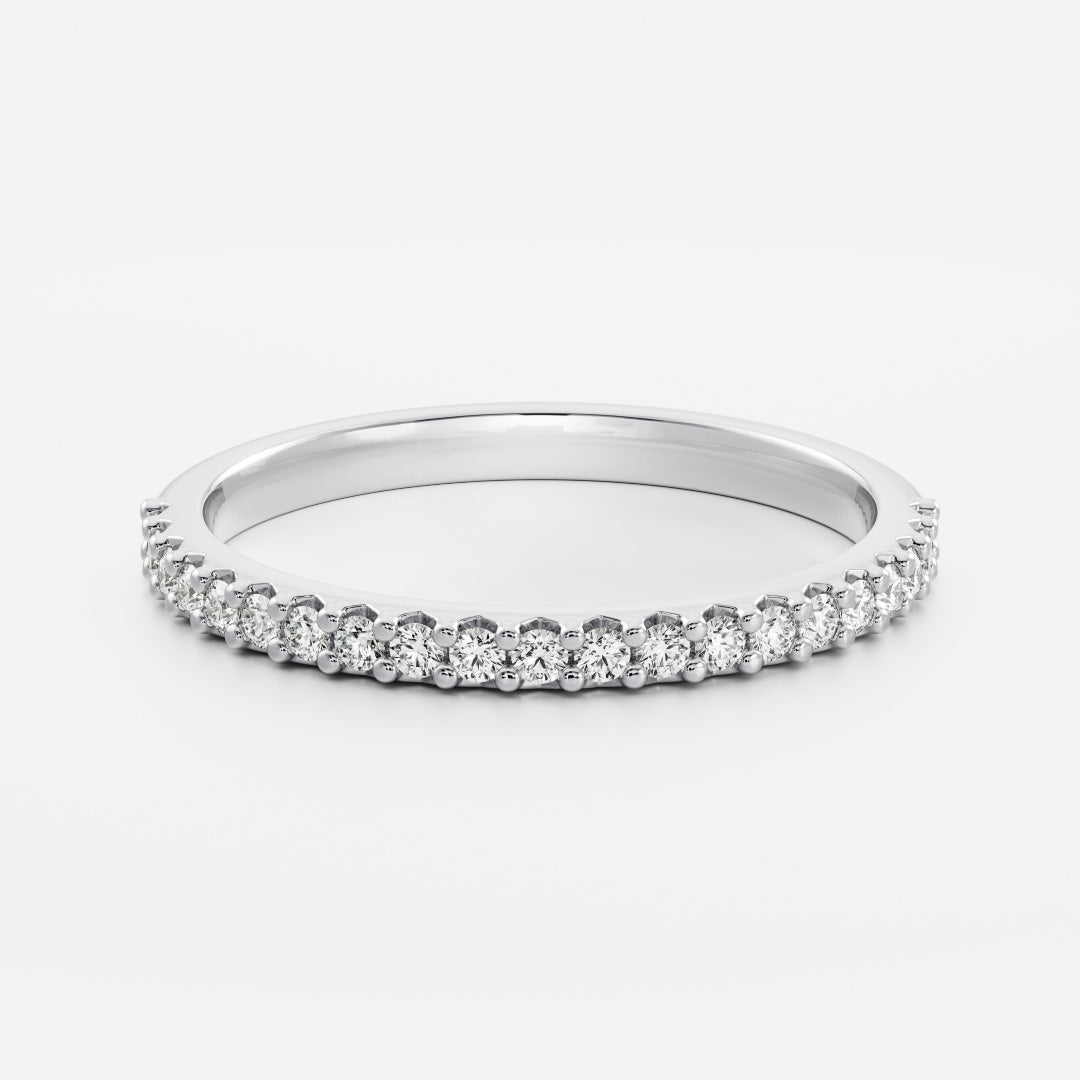 Stunning 0.30 CT Round Moissanite Stones Half Eternity Wedding Bands