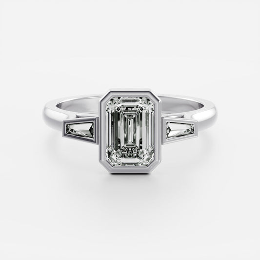 Marquise Cut Cluster Styled Lab Grown Diamond Engagement Ring