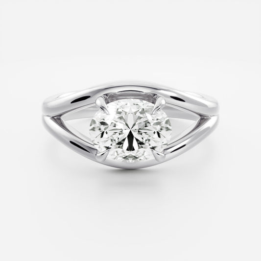 Marquise Cut Cluster Styled Lab Grown Diamond Engagement Ring