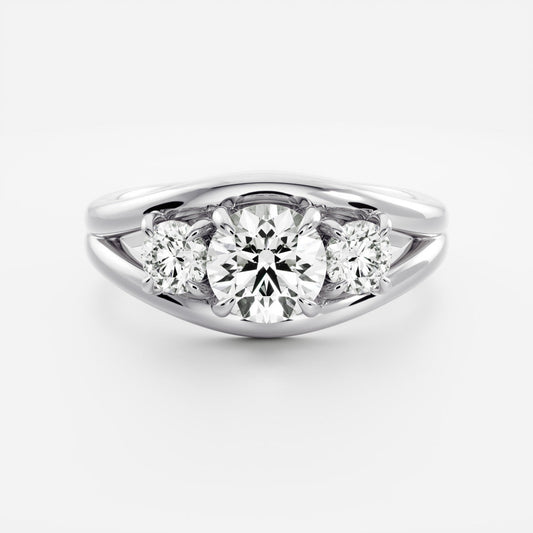 Marquise Cut Cluster Styled Lab Grown Diamond Engagement Ring