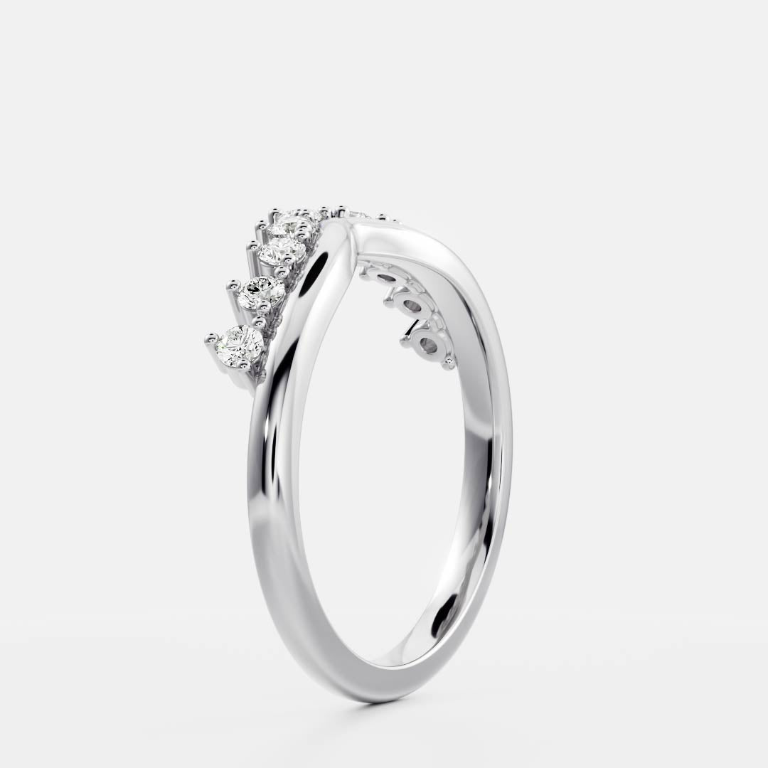 Stunning 0.20 TCW Round Moissanite Stones Wedding Bands