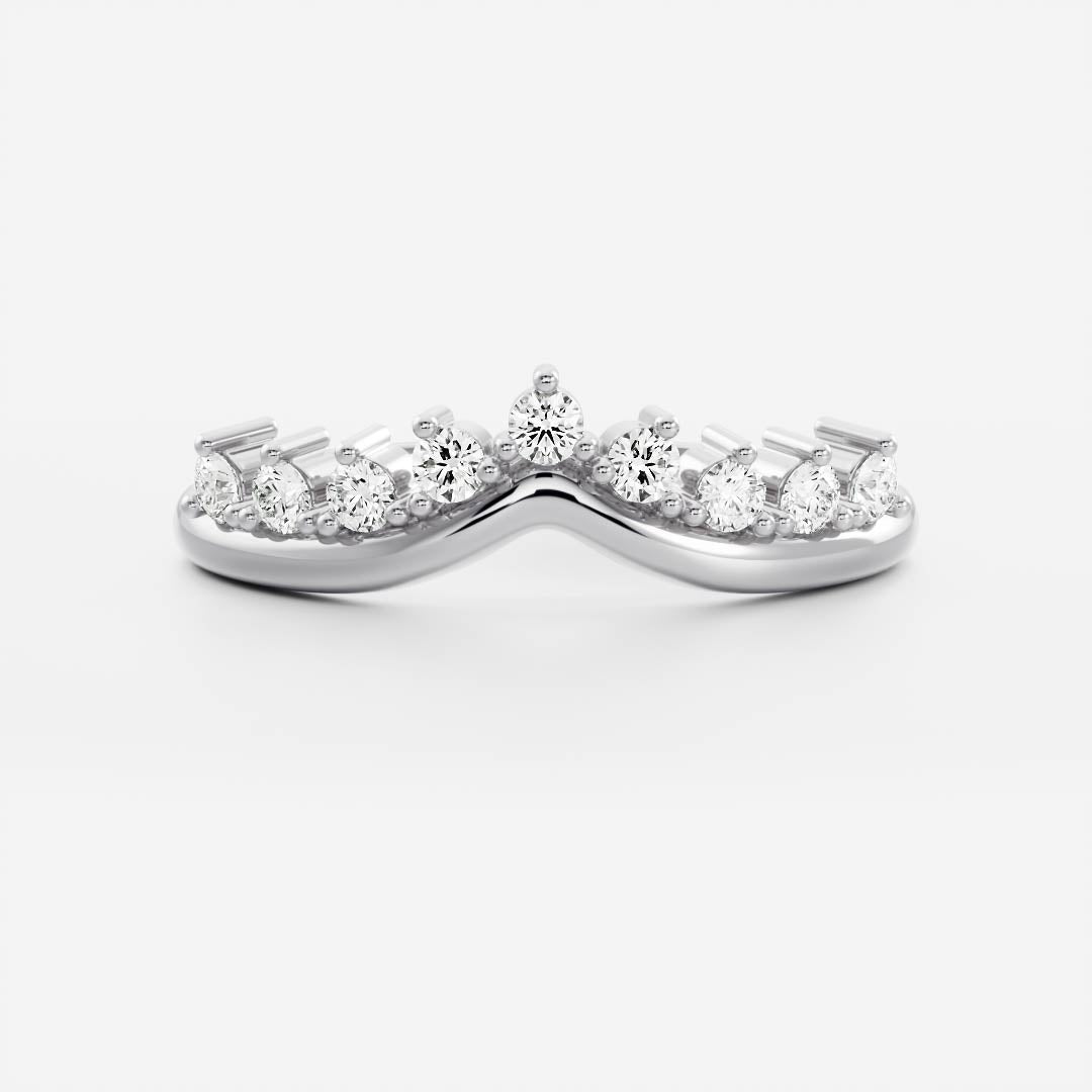 Stunning 0.20 TCW Round Moissanite Stones Wedding Bands