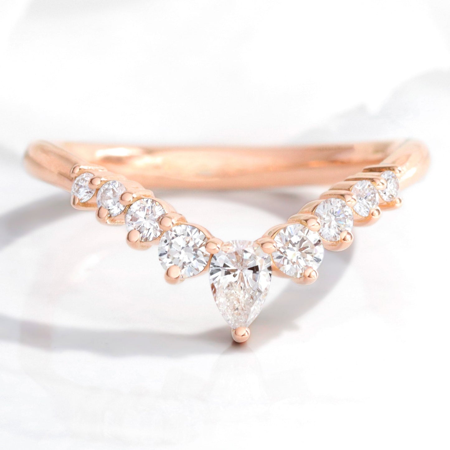1.2 CT Pear Cut Cluster Moissanite Bridal Ring Set