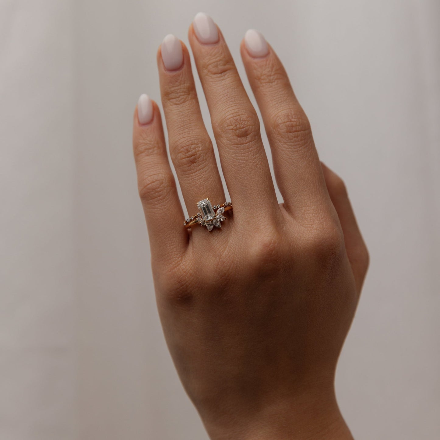1.57 CT Emerald Shaped Solitaire Moissanite Engagement Ring