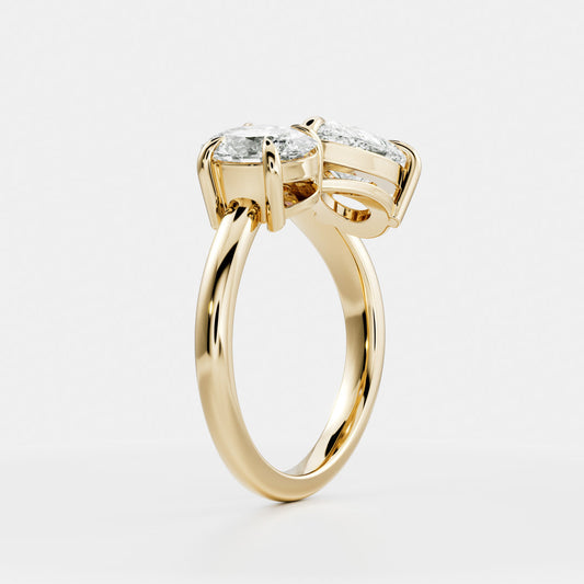 Marquise Cut Cluster Styled Lab Grown Diamond Engagement Ring