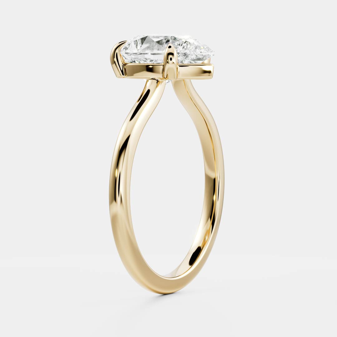 Stunning 1.5-2.5 CT Pear Moissanite Engagement Ring with Solitaire Design