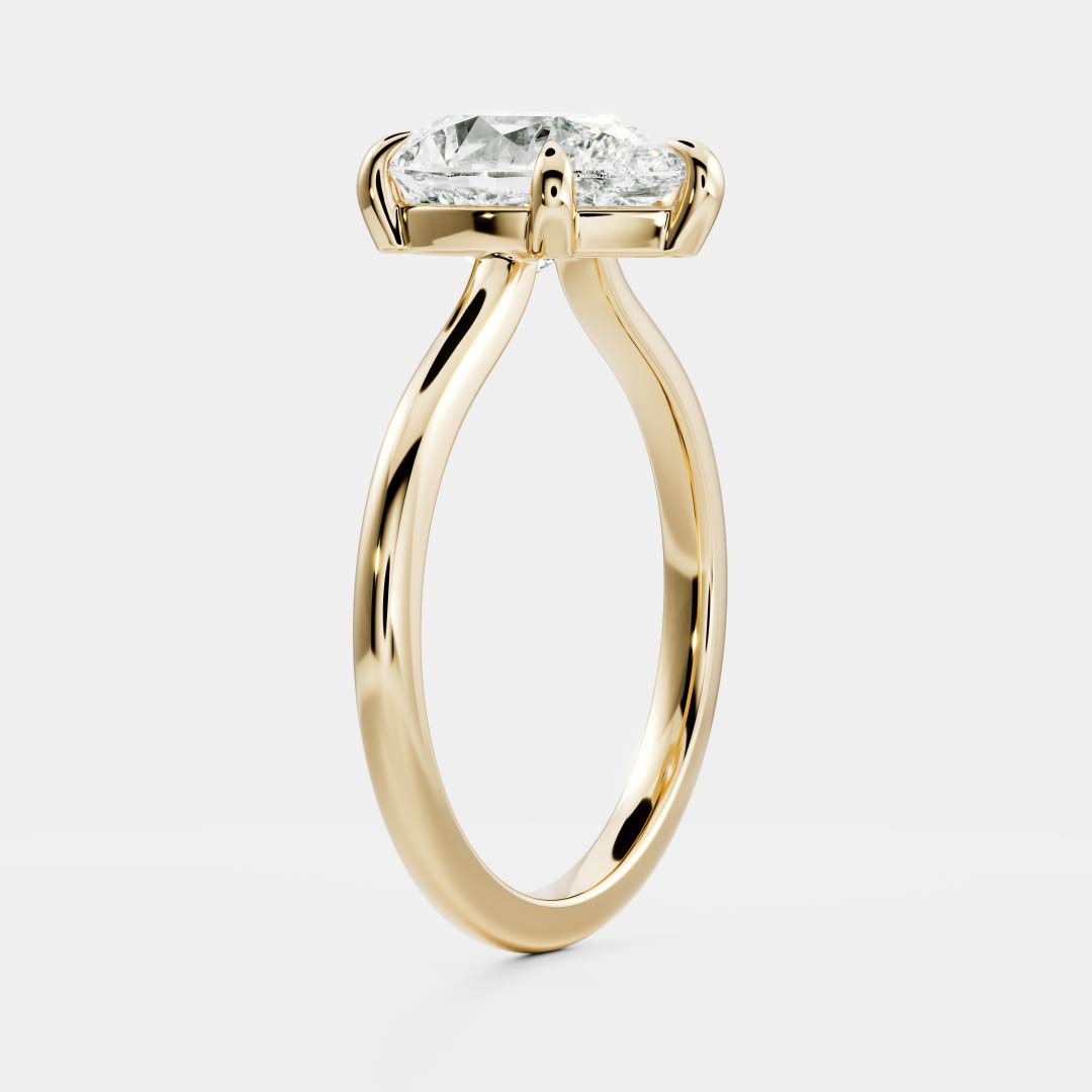 Stunning 1.5-2.5 CT Pear Moissanite Engagement Ring with Solitaire Design