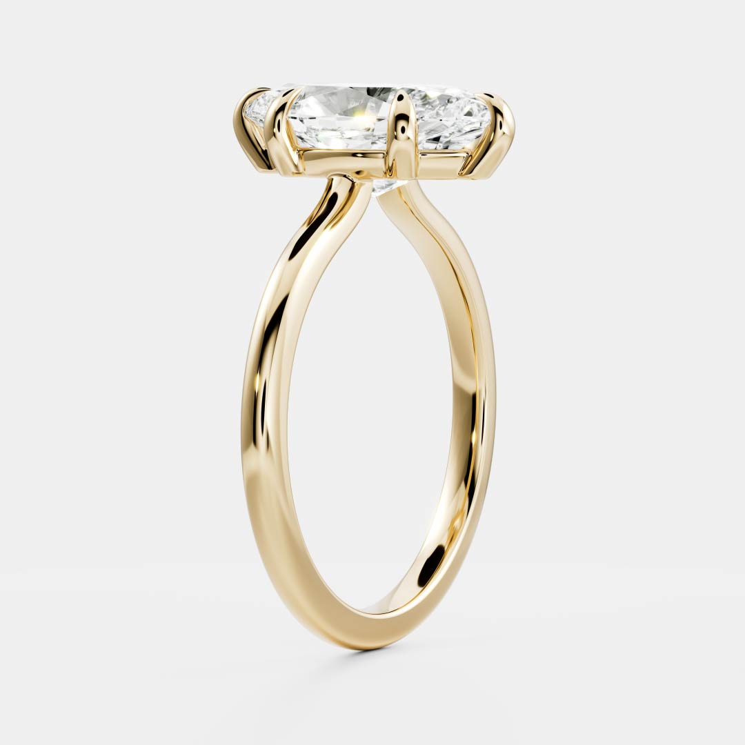 Stunning 1.5-2.5 CT Marquise Moissanite Engagement Ring with Solitaire Design