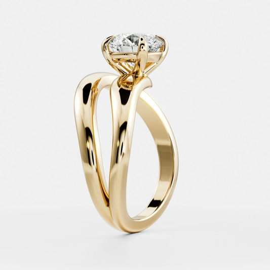 Marquise Cut Cluster Styled Lab Grown Diamond Engagement Ring