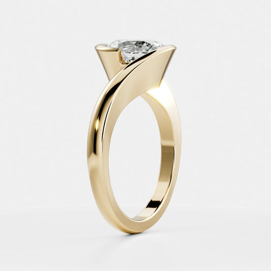 Marquise Cut Cluster Styled Lab Grown Diamond Engagement Ring