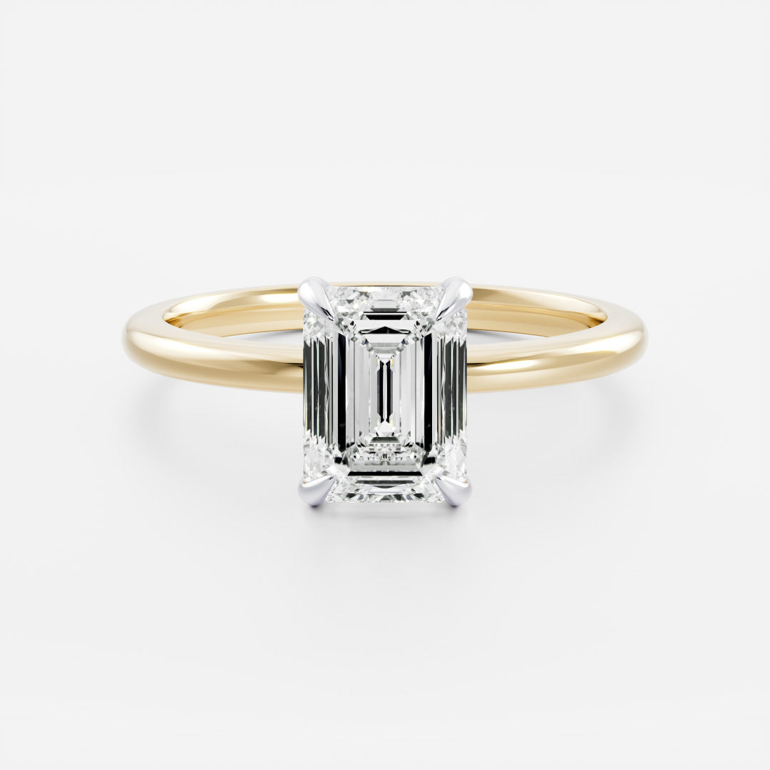 Stunning 1.5-2.5 CT Emerald Moissanite Engagement Ring with Solitaire Design