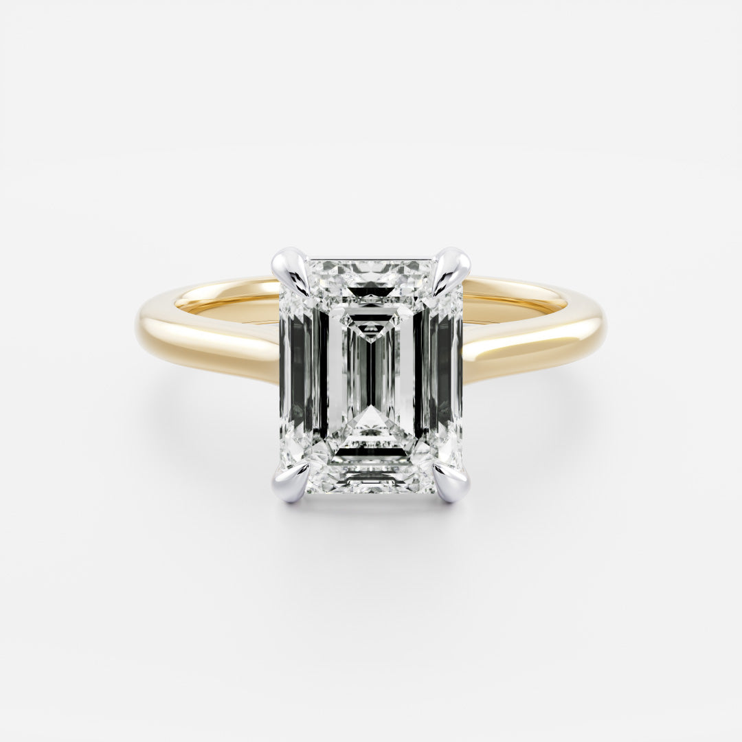 Stunning 2.0-3.0 CT Emerald Moissanite Engagement Ring with Solitaire Design