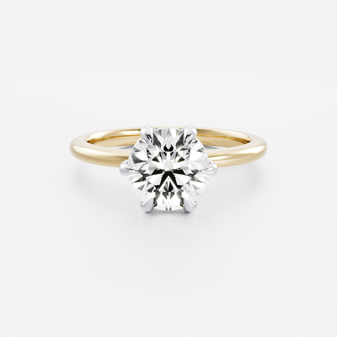 Stunning 1.0-2.0 CT Round Moissanite Engagement Ring with Solitaire Design