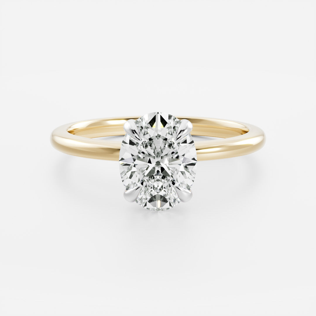 Stunning 2.0-3.0 CT Oval Moissanite Engagement Ring with Solitaire Design