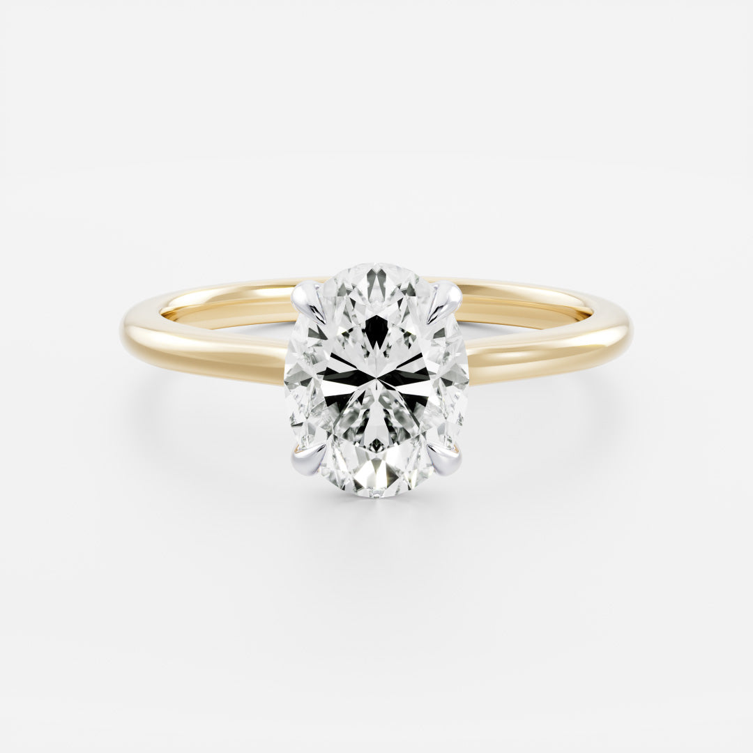Stunning 1.5-2.5 CT Oval Moissanite Engagement Ring with Solitaire Design