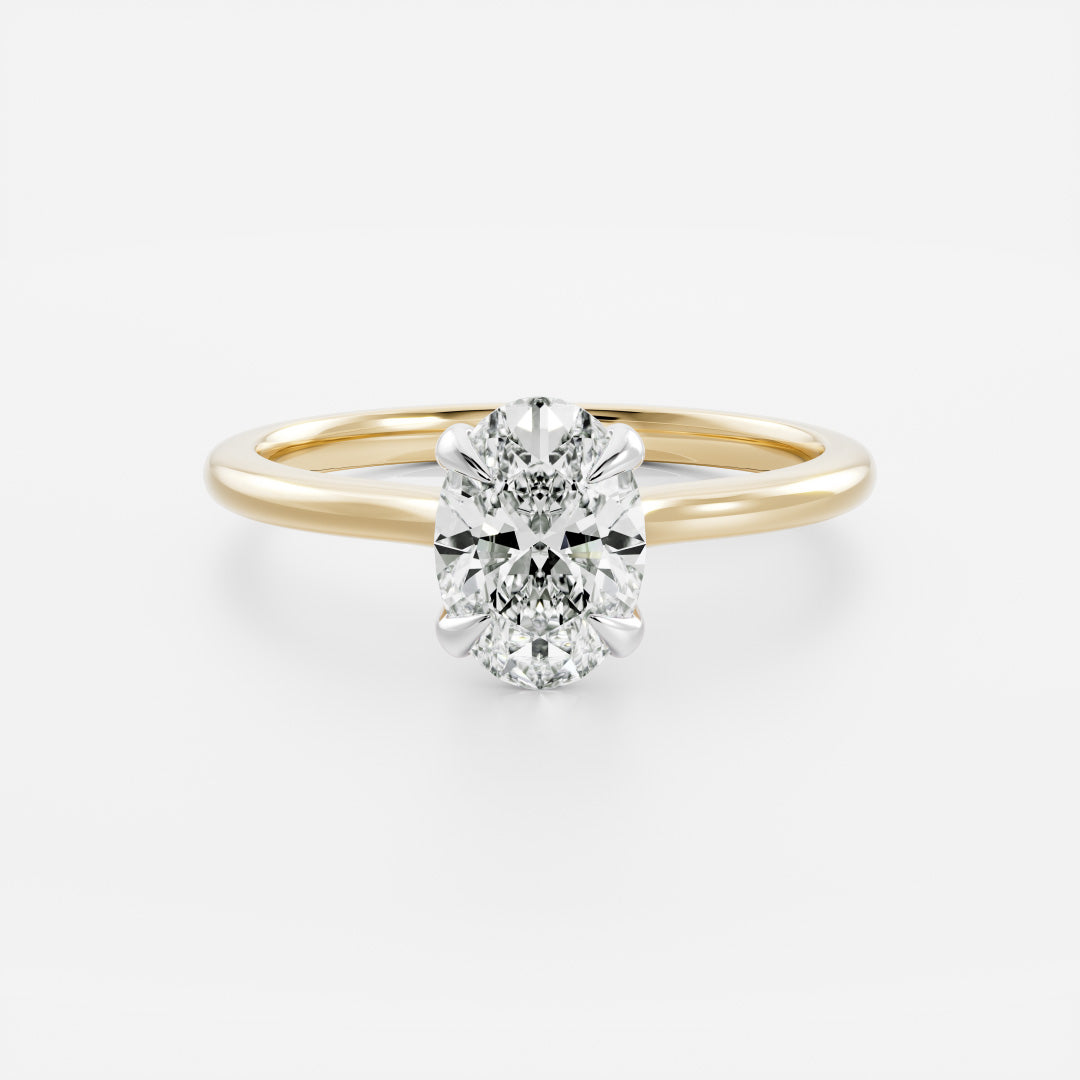 Stunning 2.0-3.0 CT Oval Moissanite Engagement Ring with Solitaire Design