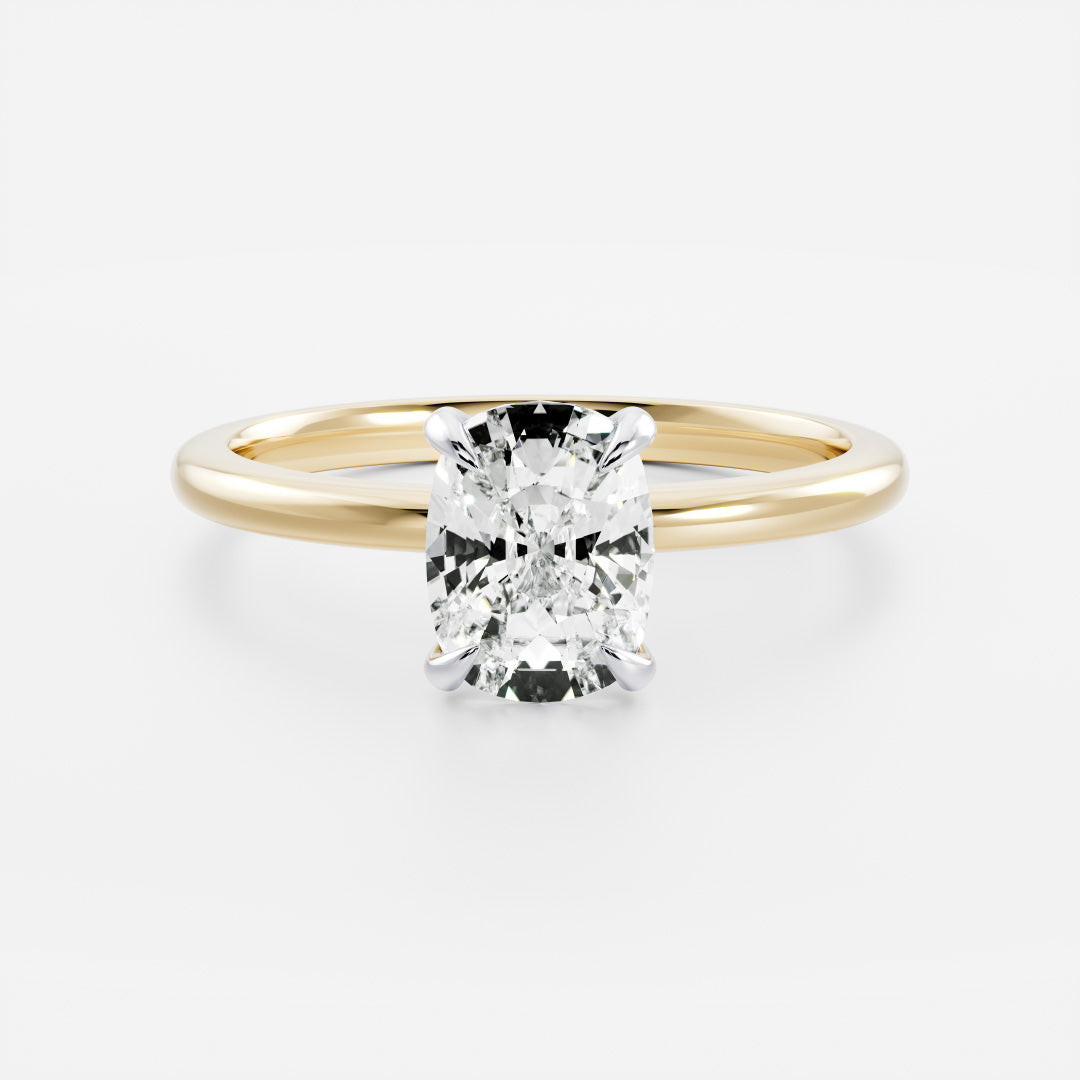 Stunning 1.5-2.5 CT Elongated Cushion Moissanite Engagement Ring with Solitaire Design