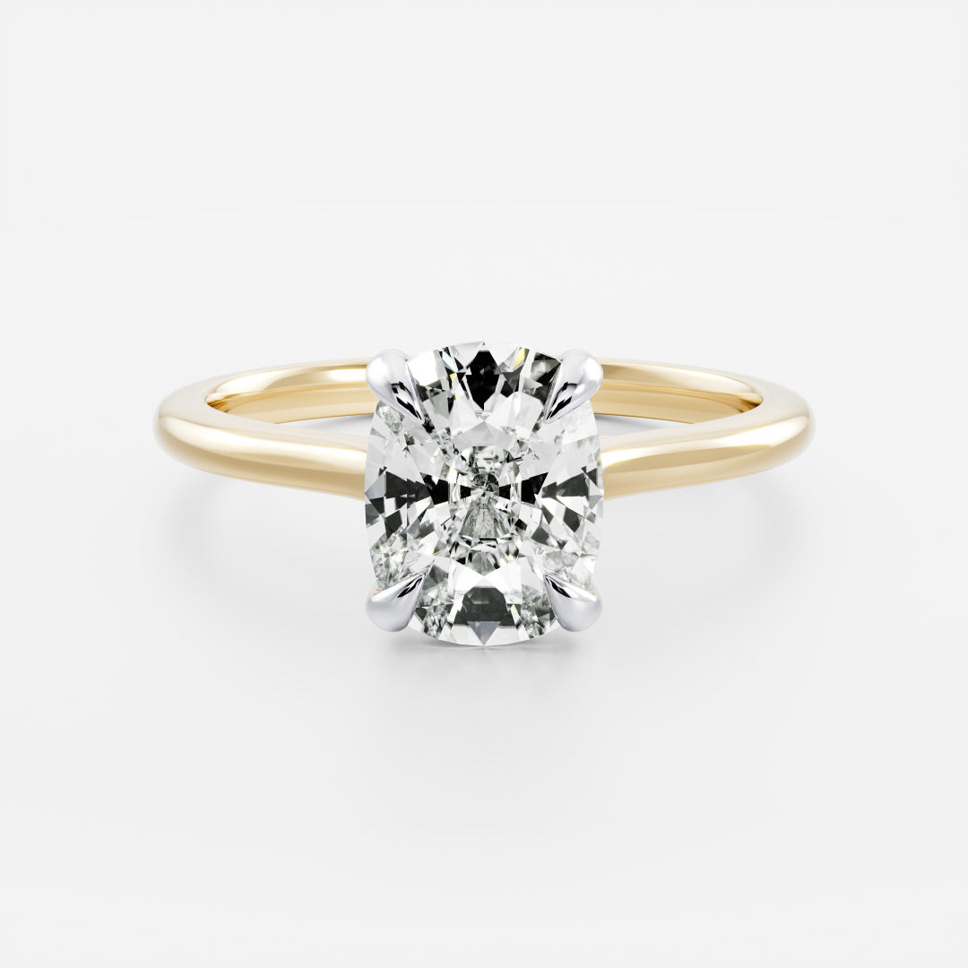 Stunning 1.5-2.5 CT Elongated Cushion Moissanite Engagement Ring with Solitaire Design