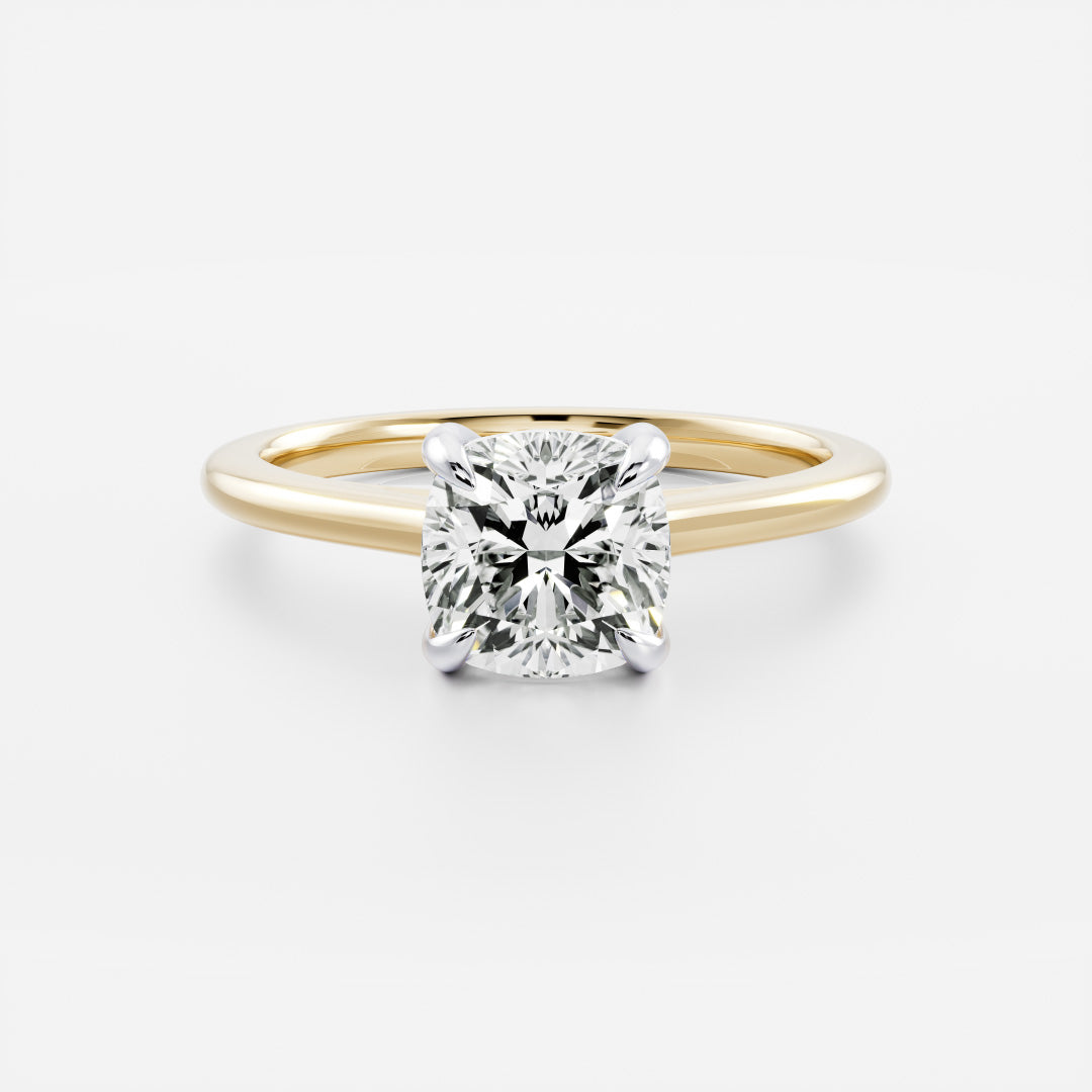 Stunning 1.0-2.0 CT Cushion Moissanite Engagement Ring with Solitaire Design