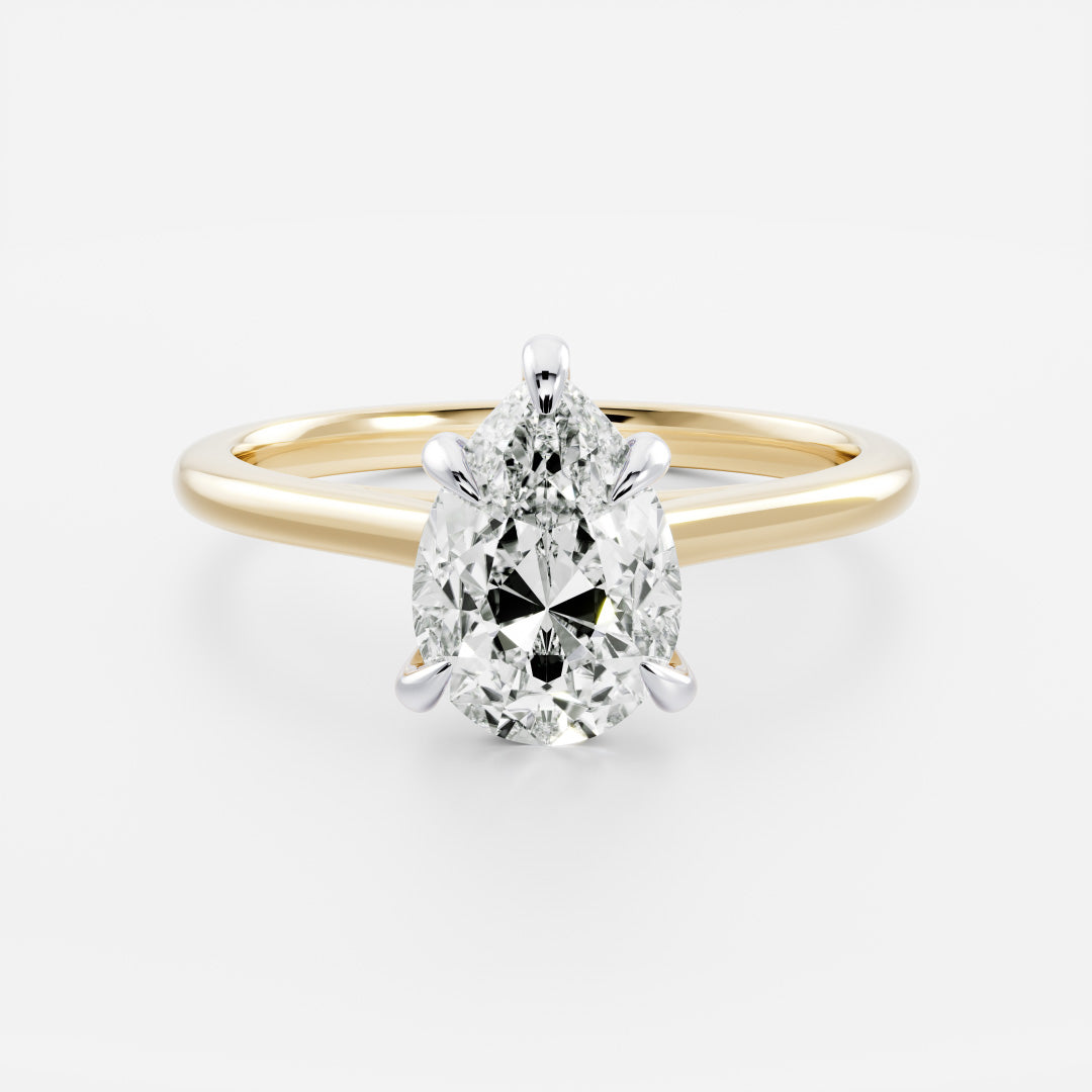 Stunning 1.5-2.5 CT Pear Moissanite Engagement Ring with Solitaire Design