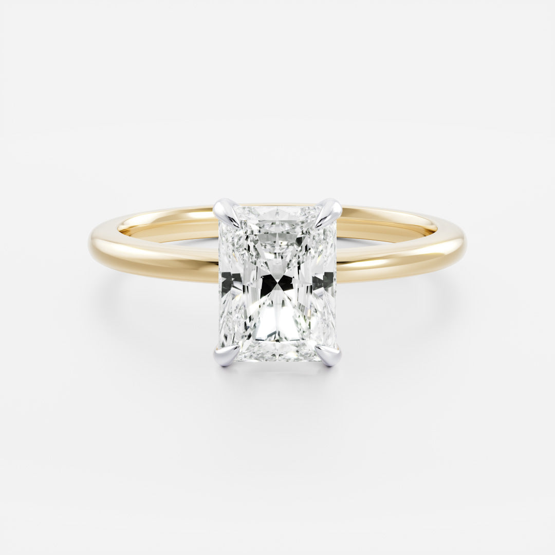 Stunning 2.0-3.0 CT Radiant Moissanite Engagement Ring with Solitaire Design