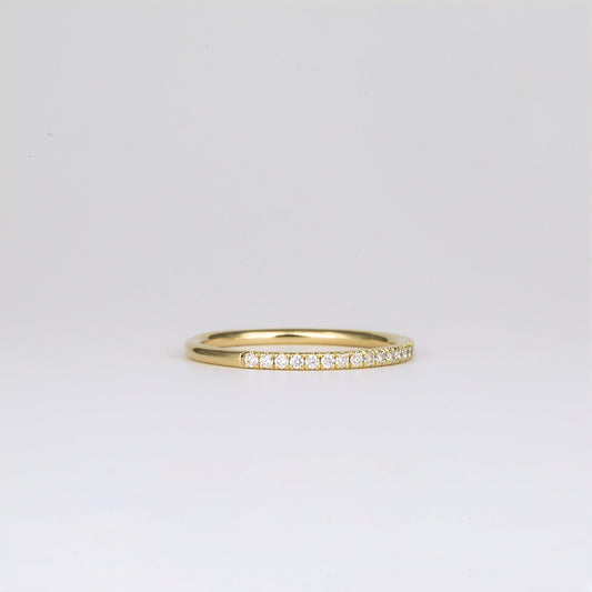 0.21 TCW Round Shaped Half Eternity Moissanite Wedding Band