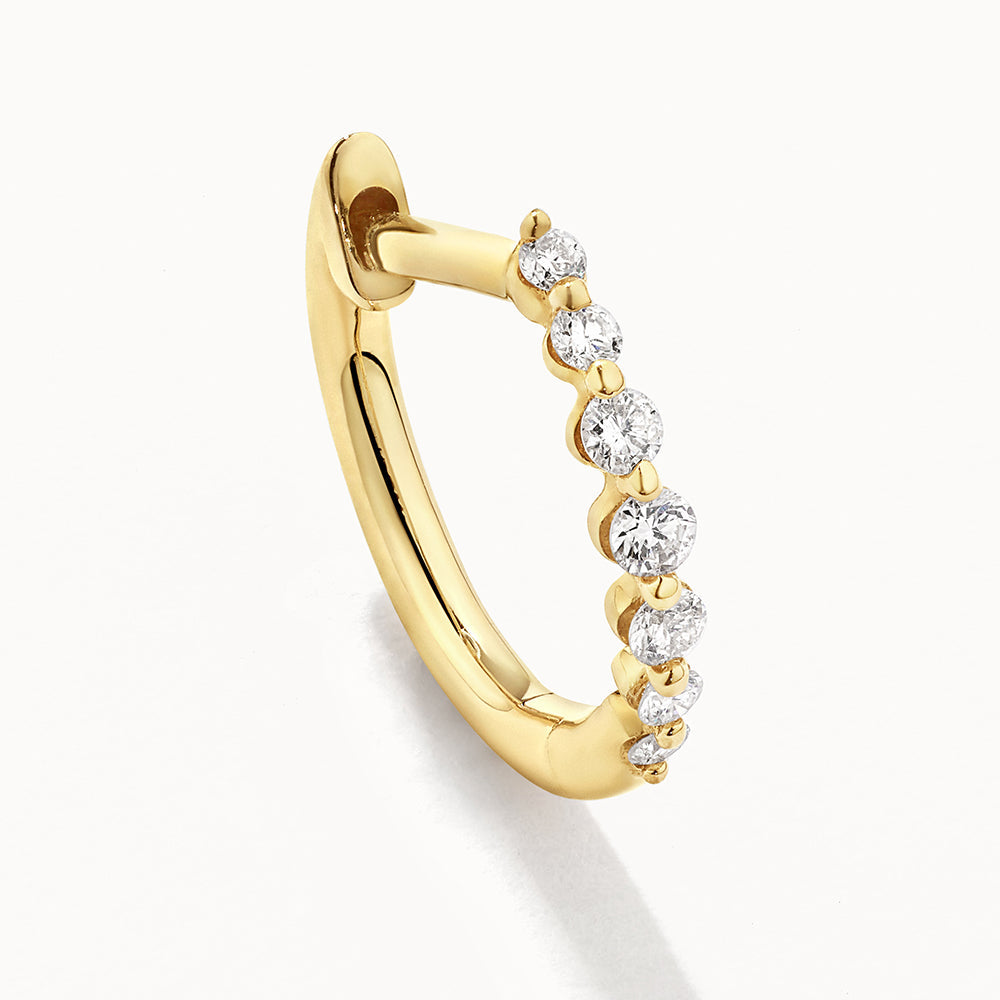 1.54 TCW Round Shaped Moissanite Hoop Earrings