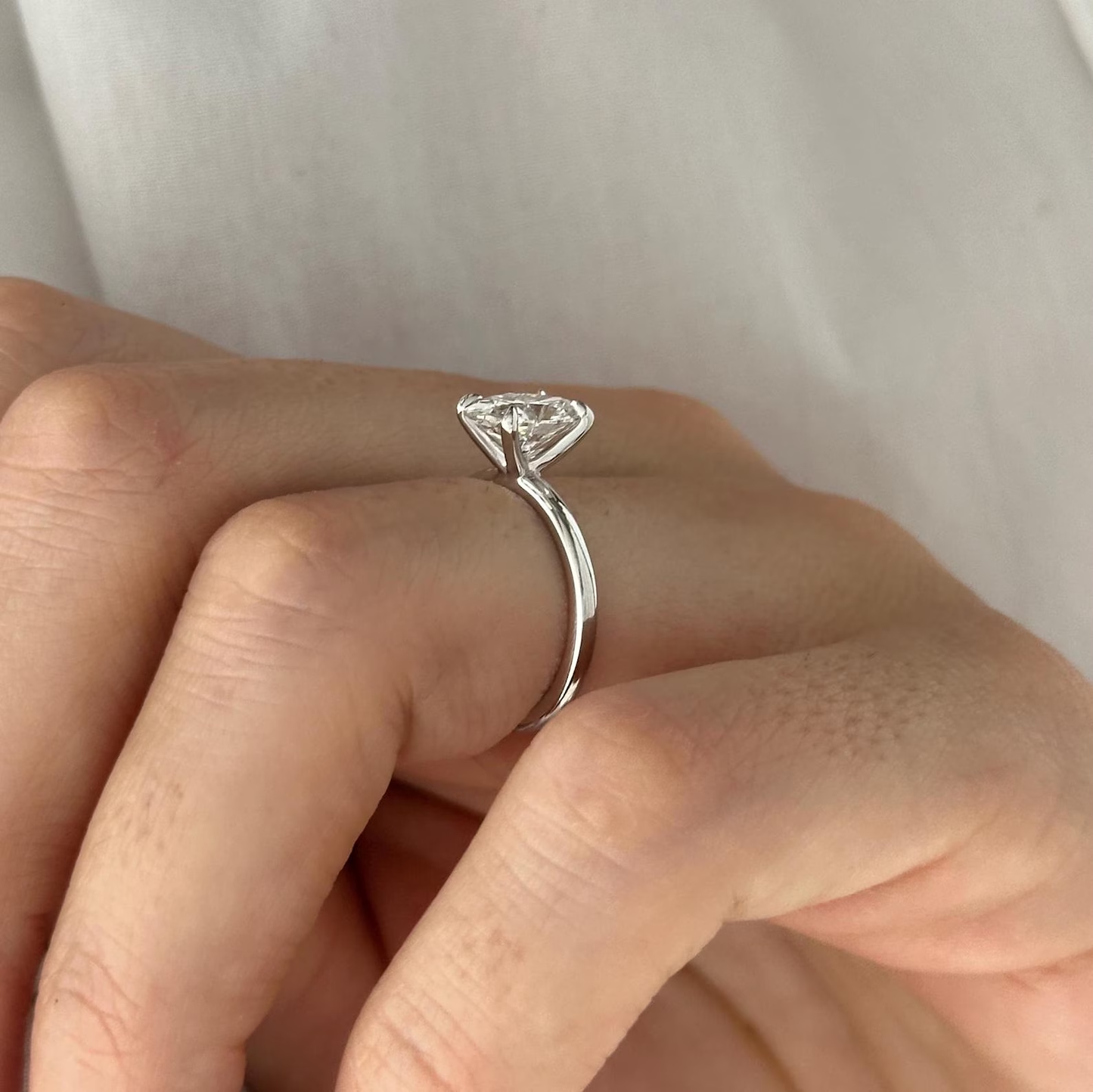 Round Halo, Pave & Split Shank Engagement Ring – 1.93 CT Lab Grown Diamond