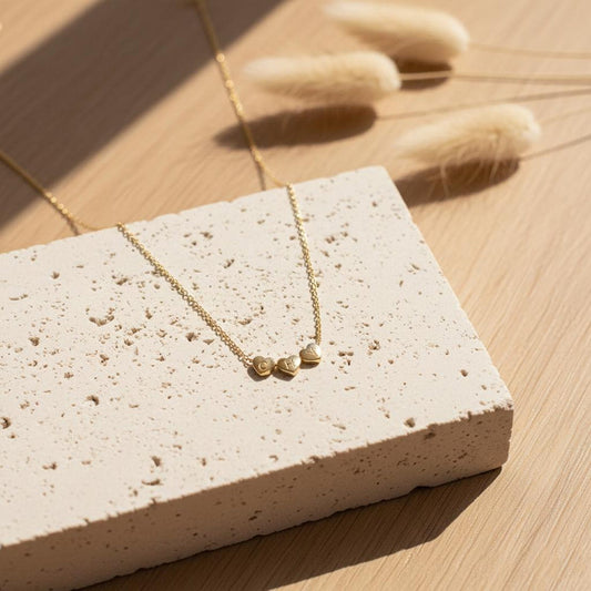 Initial Heart Charm Necklace