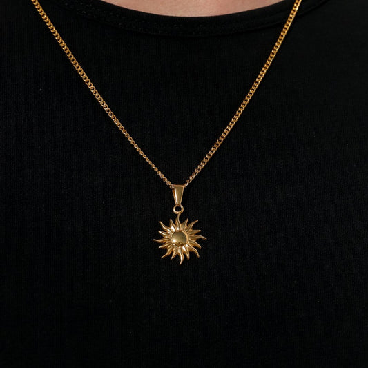 Sun Pendant Necklace For Men