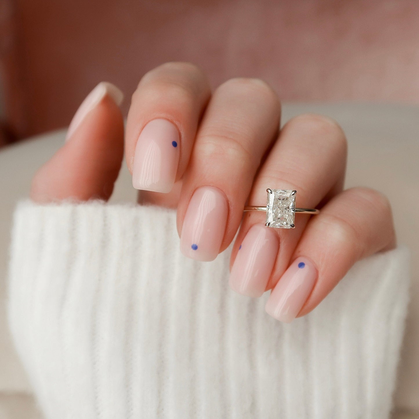 2.0 CT Radiant Cut Hidden Halo Moissanite Engagement Ring 8