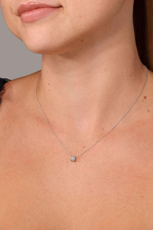 Round Solitaire Necklace