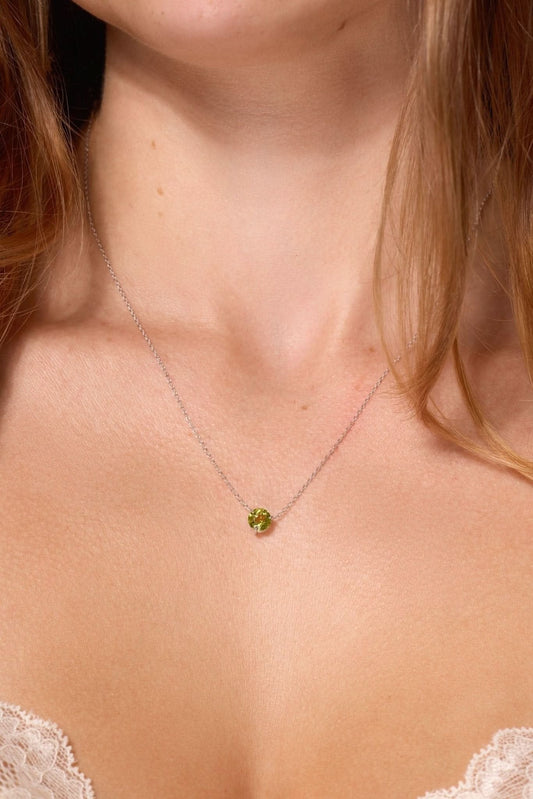 Round Solitaire Necklace