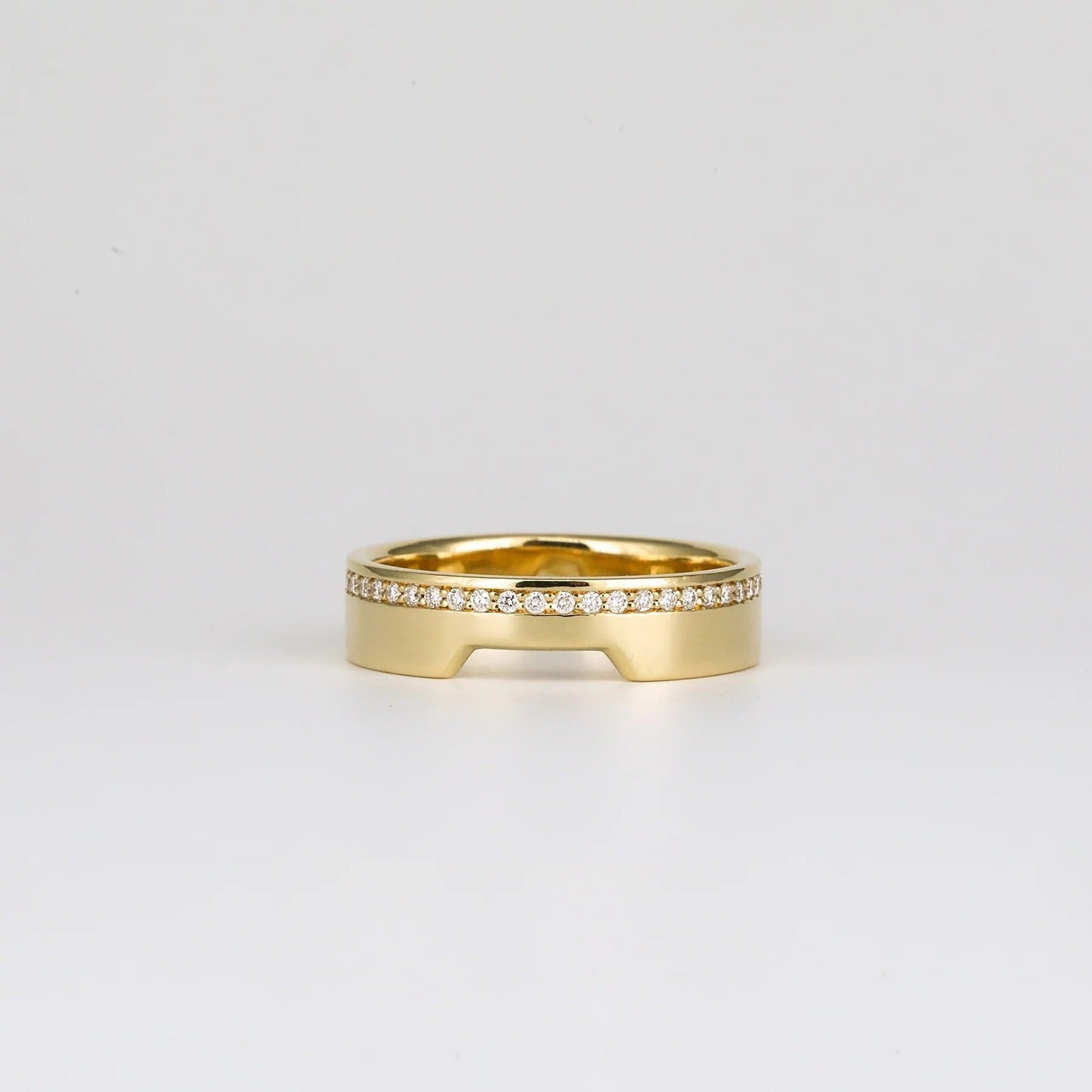 0.05 TCW Round Shaped Channel Setting Moissanite Wedding Band