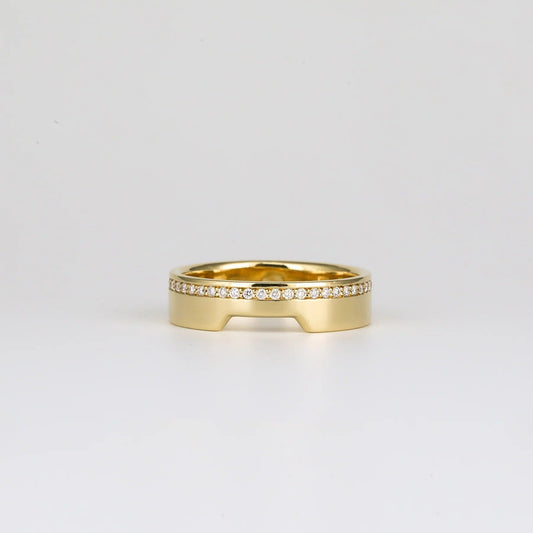 0.05 TCW Round Shaped Channel Setting Moissanite Wedding Band