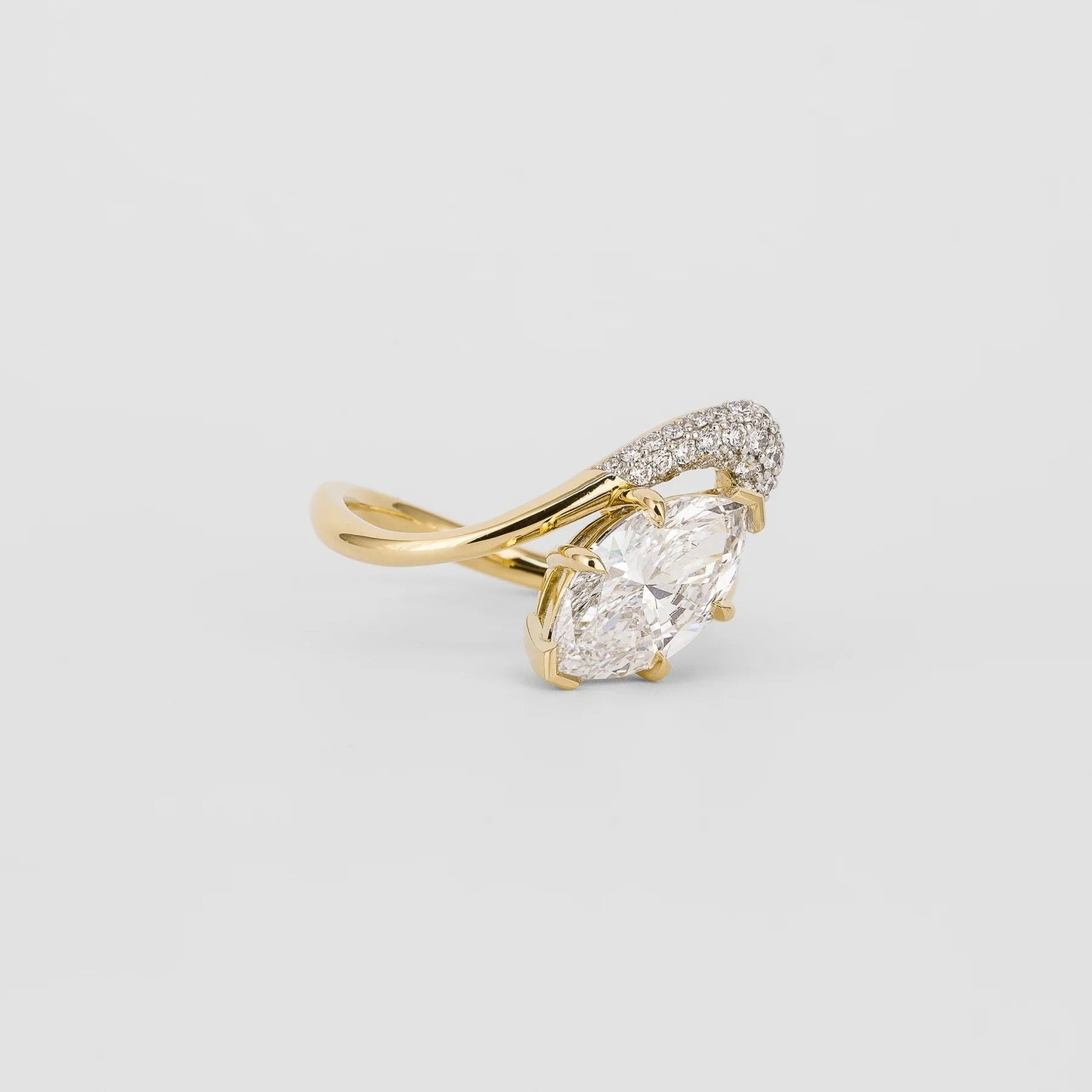 1.5 CT Oval Shaped Pave Moissanite Engagement Ring