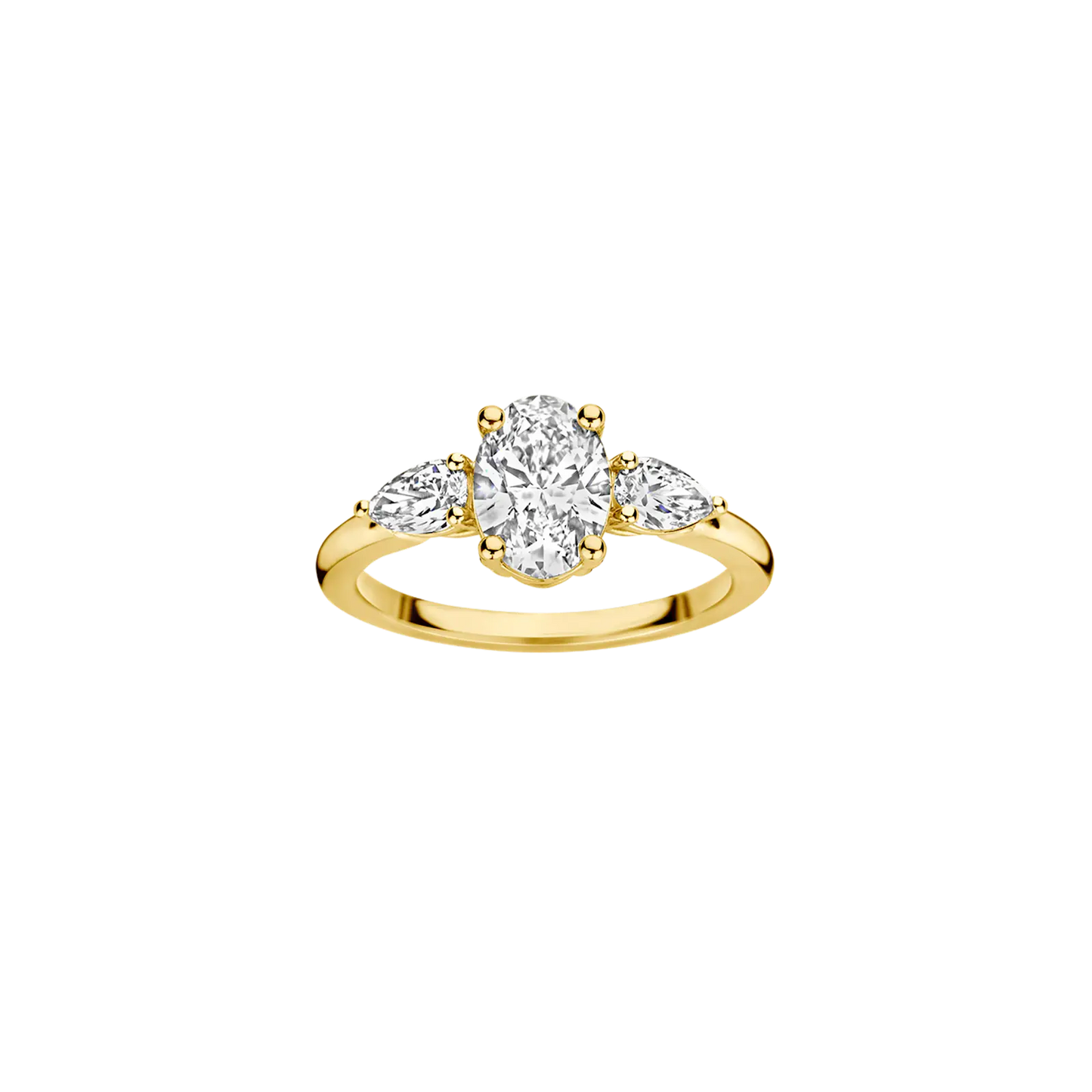 Timeless 1.1 CT Oval Cut 3-Stones Moissanite Diamond Engagement Ring